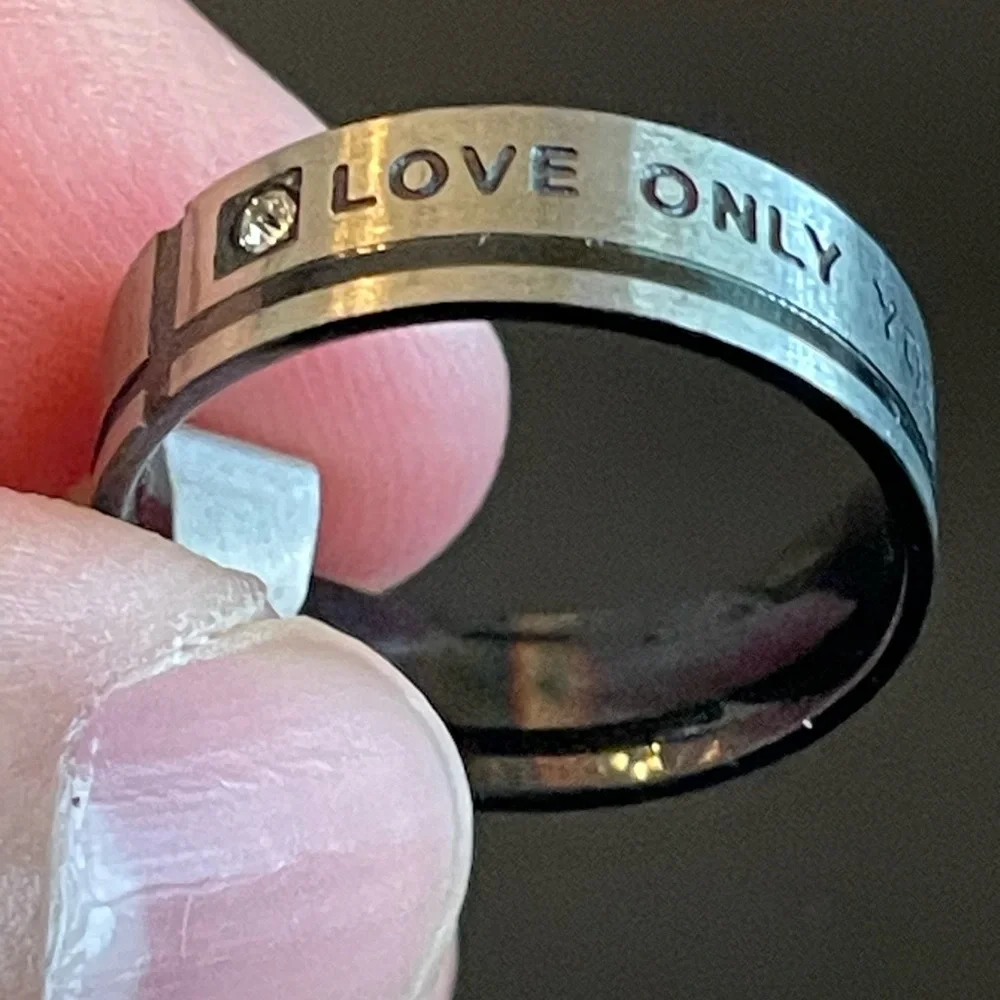 6mm Love Only You CZ men ring size 7 - Picture 8 of 9